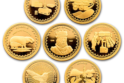 Yanfolila Gold Coins for Hummingbird Resources and Betts Investments commemorating their Mali gold mine